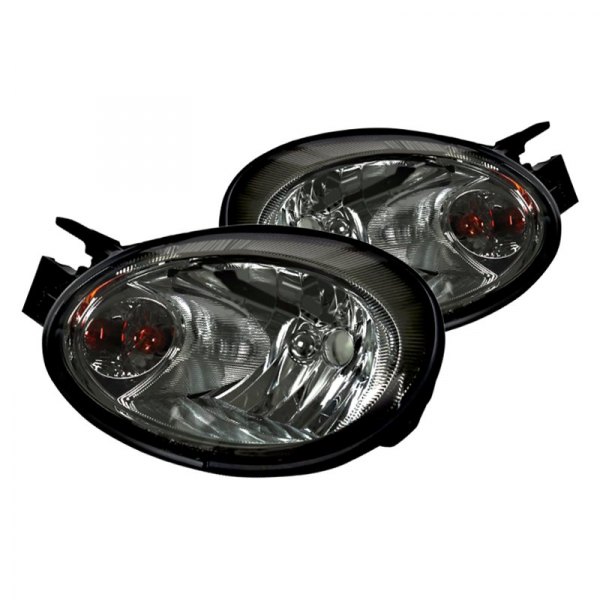 Spec-D® - Chrome/Smoke Euro Headlights, Dodge Neon