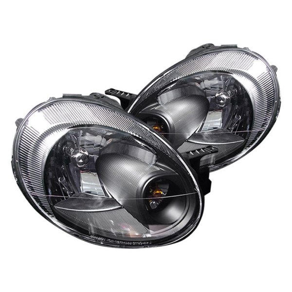 Spec-D® - Black Euro Headlights, Dodge Neon