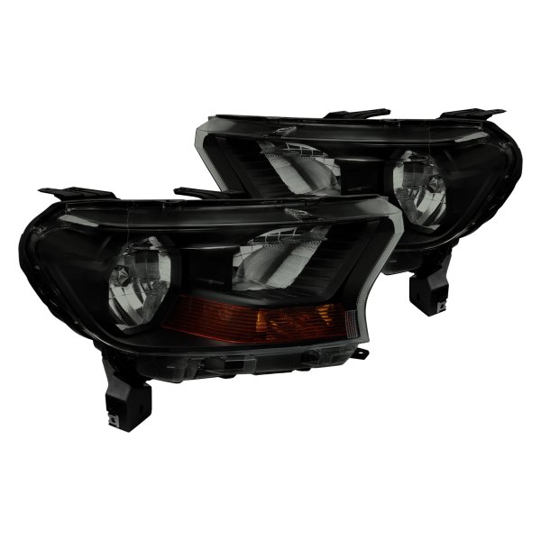 Spec-D® - Gloss Black/Smoke Factory Style Headlights, Ford Ranger