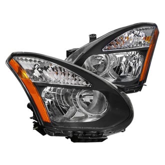 Spec-D® - Driver and Passenger Side Black/Chrome Euro Headlights