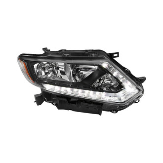 Spec-D® - Driver Side Matte Black Factory Style Headlight with LED DRL