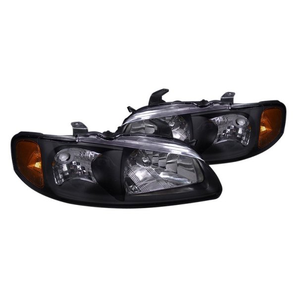 Spec-D® - Black Euro Headlights, Nissan Sentra