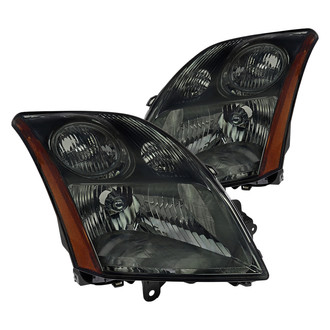 Spec-D® - Driver and Passenger Side Chrome/Smoke Euro Headlights