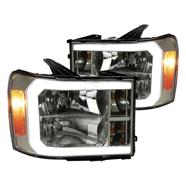 Spec-D® - Chrome/Smoke LED DRL Bar Headlights