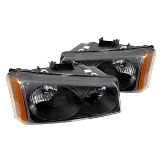 Spec-D® 2LH-SIV03JM-KS - Driver and Passenger Side Black Euro Headlights