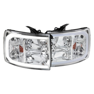 Spec-D® - Driver and Passenger Side Chrome LED DRL Bar Headlights