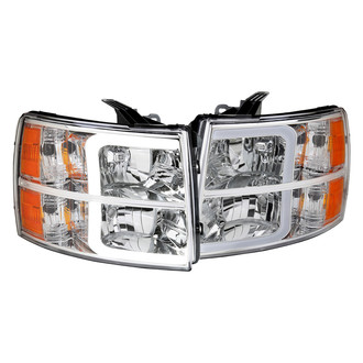 Spec-D® 2LH-SIV07-G3-RS - Driver and Passenger Side Chrome LED DRL Bar Headlights