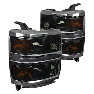 Spec-D® - Driver and Passenger Side Chrome/Smoke Euro Headlights