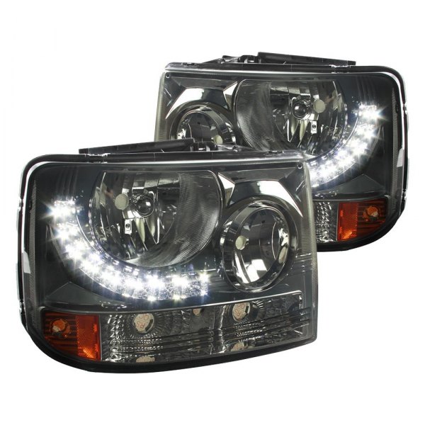 Spec-D® - Black/Smoke Conversion Euro Headlights with Parking LEDs