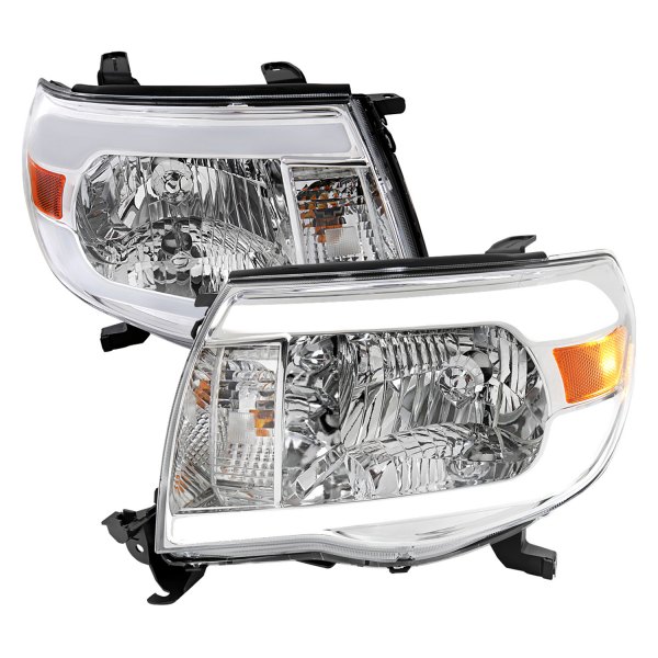 Spec-D® - Chrome LED DRL Bar Headlights, Toyota Tacoma