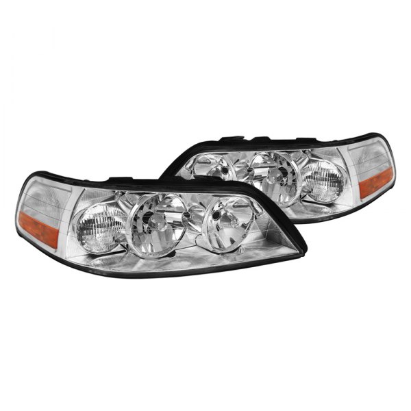 Spec-D® - Chrome Euro Headlights, Lincoln Town Car