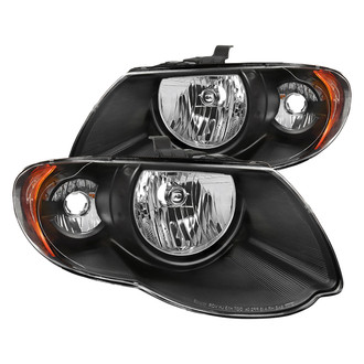 Spec-D® - Driver and Passenger Side Matte Black Euro Headlights