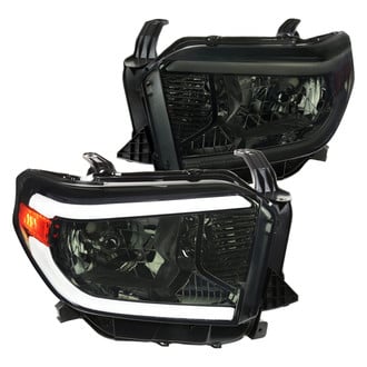 Spec-D® - Driver and Passenger Side Chrome/Smoke LED DRL Bar Headlights