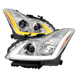 Spec-D® - Driver and Passenger Side Chrome Sequential Light Tube Projector LED Headlights