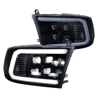 Spec-D® - Driver and Passenger Side Gloss Black/Smoke Projector LED Headlights