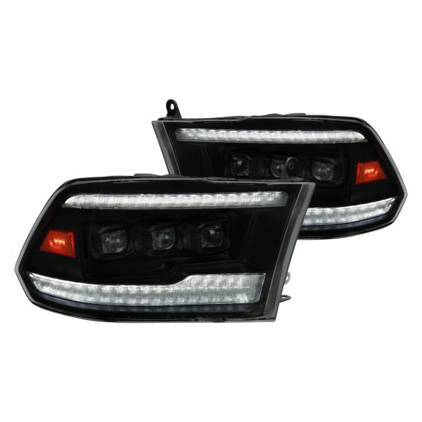 Spec-D® - Matte Black/Smoke Projector LED Headlights with Sequential DRL