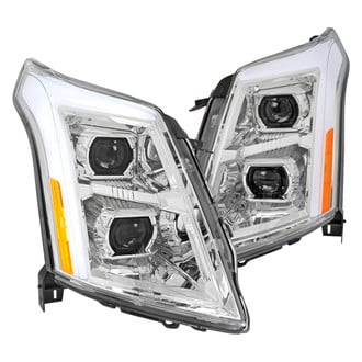 Spec-D® - Driver and Passenger Side Chrome Sequential DRL Bar Projector LED Euro Headlights