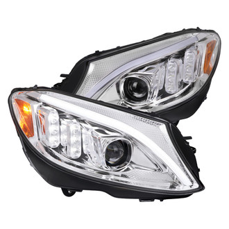 Spec-D® - Driver and Passenger Side Chrome Sequential DRL Bar Projector LED Headlights
