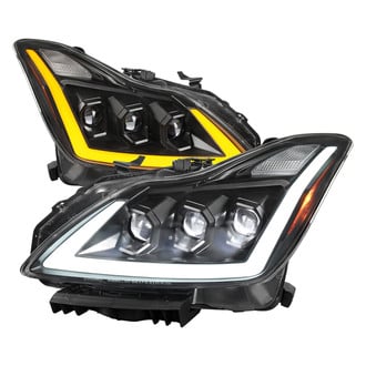 Spec-D® - Driver and Passenger Side Matte Black Sequential Light Tube Projector LED Headlights
