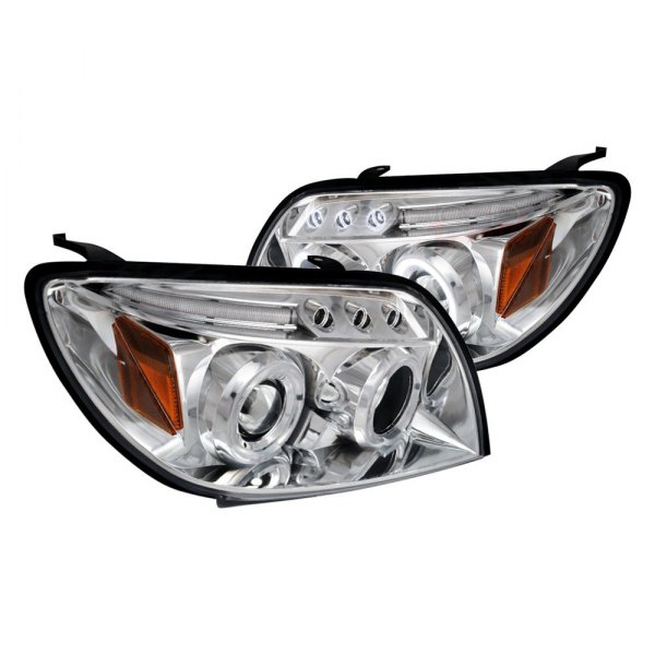 Spec-D® - Chrome Dual Halo Projector Headlights with Parking LEDs, Toyota 4Runner