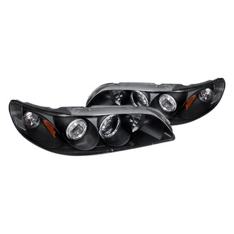 Spec-D® - Driver and Passenger Side Black LED Dual Halo Projector Headlights