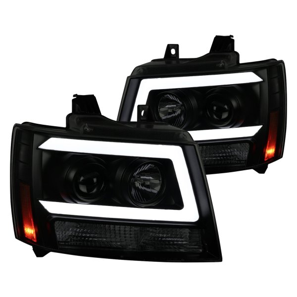 Spec-D® - Black/Smoke LED DRL Bar Projector Headlights