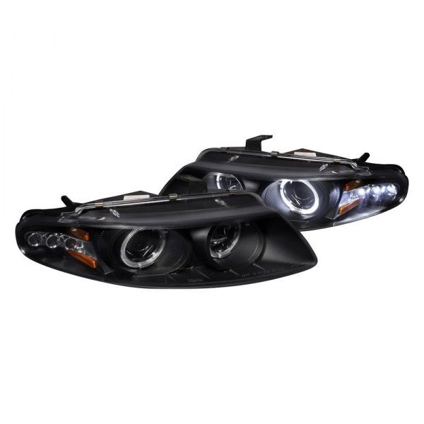Spec-D® - Black Dual Halo Projector Headlights with LED Turn Signal