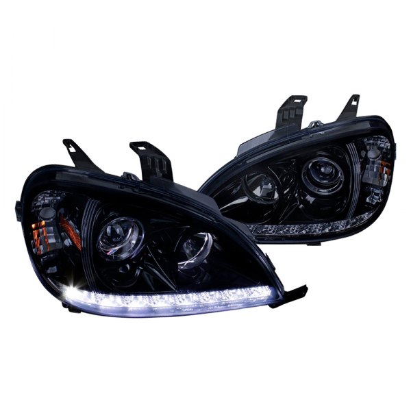 Spec-D® - Black/Smoke Projector Headlights with LED DRL, Mercedes M Class