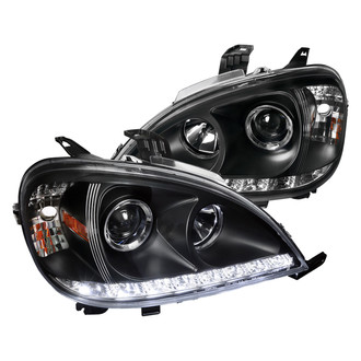 Spec-D® - Driver and Passenger Side Black Projector Headlights with LED DRL