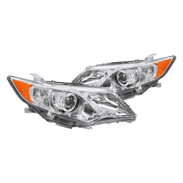 Spec-D® - Chrome Factory Style Projector Headlights, Toyota Camry
