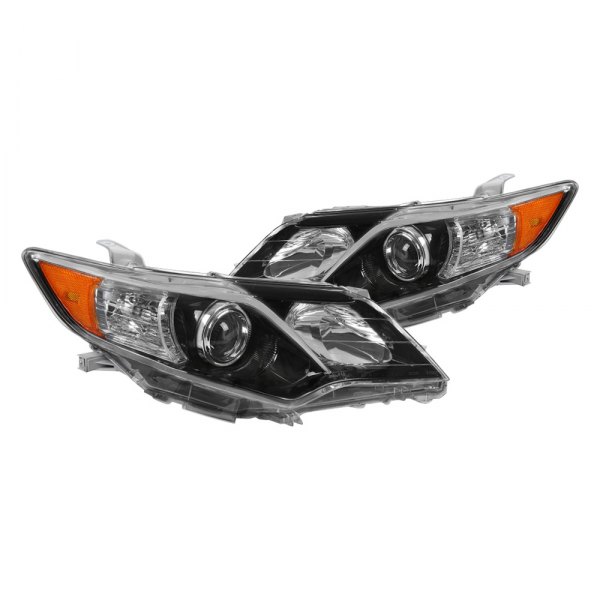 Spec-D® - Gloss Black Factory Style Projector Headlights, Toyota Camry
