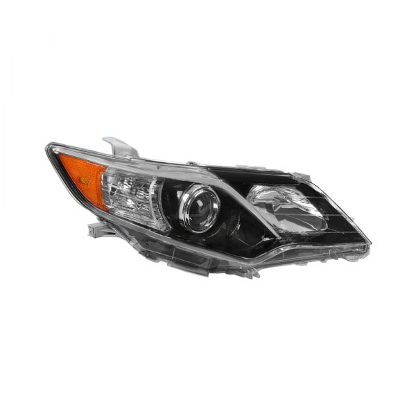Spec-D® - Passenger Side Gloss Black Factory Style Projector Headlight, Toyota Camry