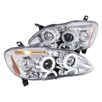Spec-D® - Driver and Passenger Side Chrome Dual Halo Projector Headlights with Parking LEDs