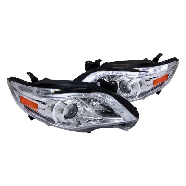 Spec-D® - Chrome Projector Headlights with R8 Style LEDs, Toyota Corolla