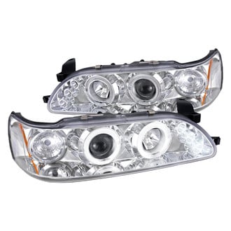 Spec-D® - Driver and Passenger Side Chrome Dual Halo Projector Headlights with Parking LEDs