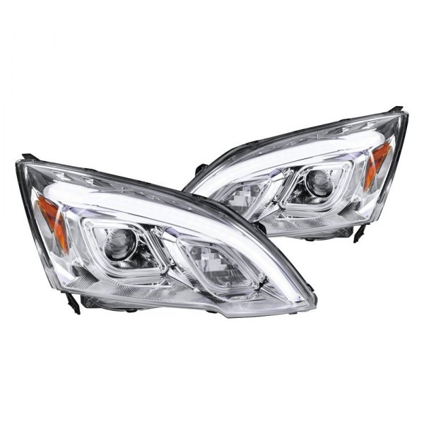 Spec-D® - Chrome LED DRL Bar Projector Headlights, Honda CR-V