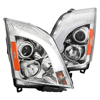 Spec-D® - Driver and Passenger Side Chrome Sequential LED DRL Bar Projector Headlights
