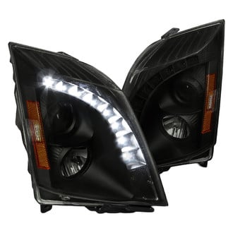Spec-D® - Driver and Passenger Side Black/Smoke Projector Headlights with LED DRL