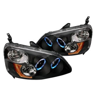 Spec-D® - Driver and Passenger Side Black LED Dual Halo Projector Headlights