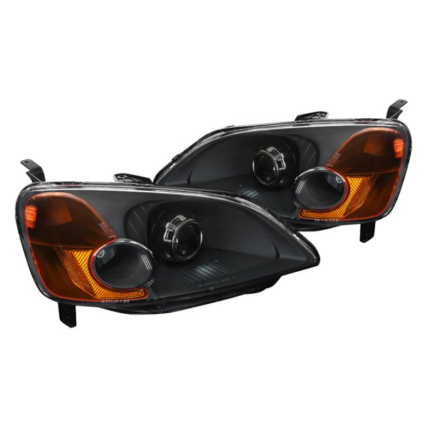Spec-D® - Black Projector Headlights, Honda Civic
