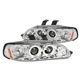 Spec-D® - Driver and Passenger Side Chrome Dual Halo Projector Headlights with Parking LEDs