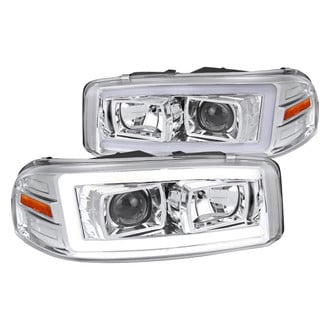 Spec-D® - Driver and Passenger Side Chrome LED DRL Bar Projector Headlights