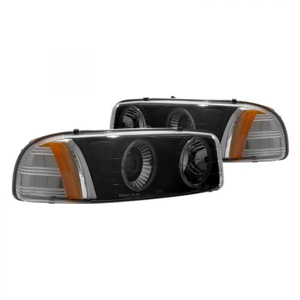 Spec-D® - Black LED Halo Projector Headlights, GMC Yukon Denali