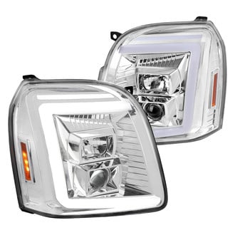 Spec-D® - Driver and Passenger Side Chrome Sequential LED DRL Bar Projector Headlights