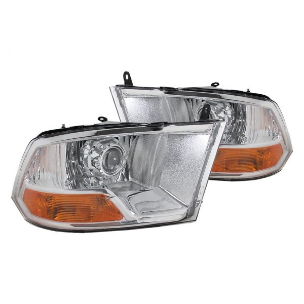 Spec-D® - Chrome Projector Headlights, Dodge Ram