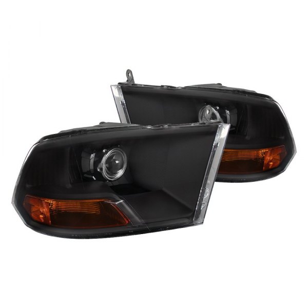Spec-D® - Black Projector Headlights, Dodge Ram