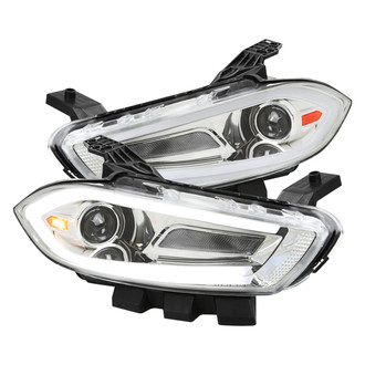 Spec-D® - Driver and Passenger Side Chrome Sequential LED Light Tube Projector Headlights
