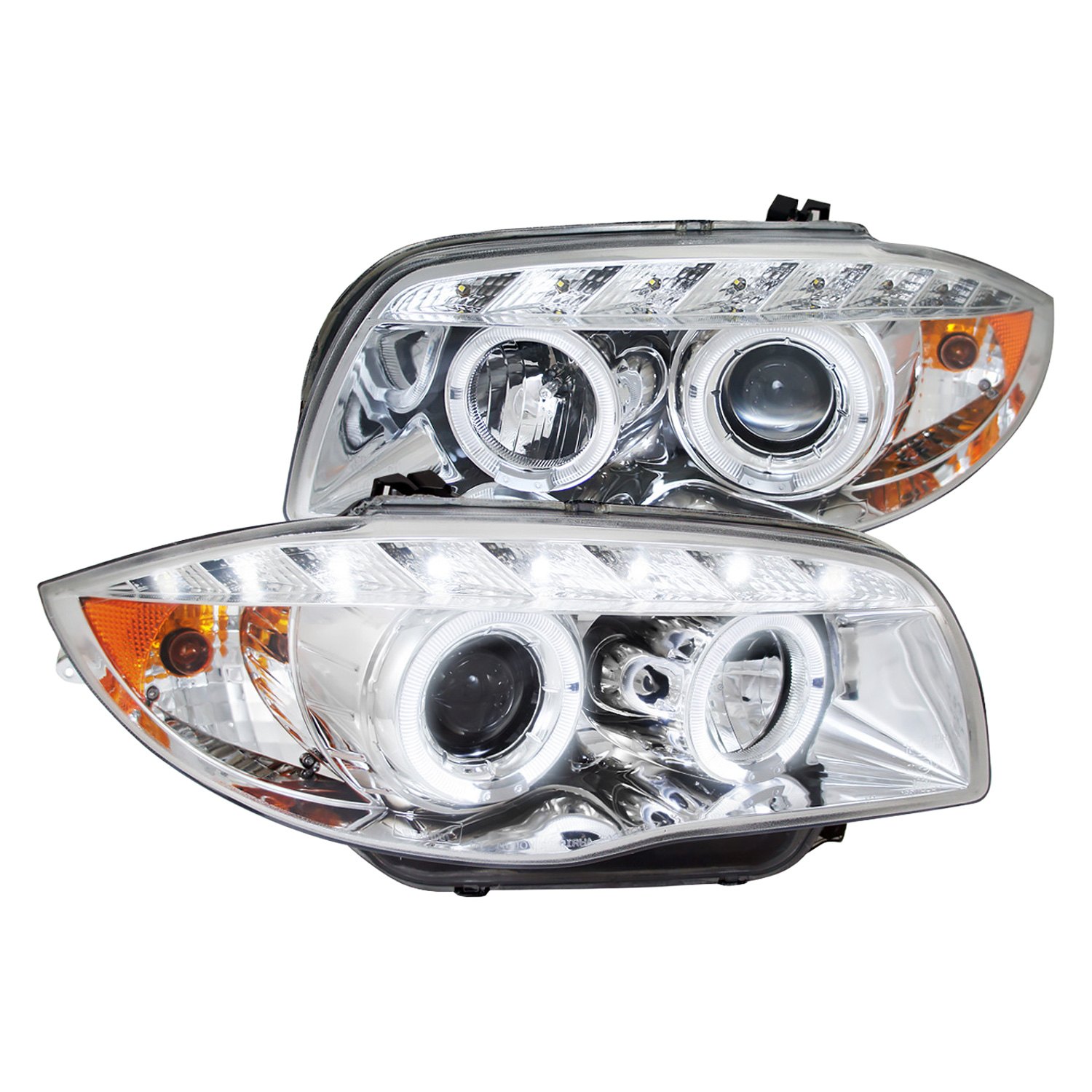 SpecD® BMW 1Series 4 Doors 2004 Chrome Dual Halo Projector
