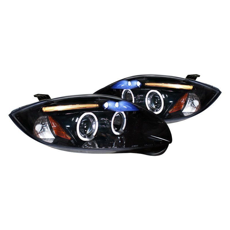 Spec-D® - Glossy Black/Smoke Dual Halo Projector Headlights with Parking  LEDs