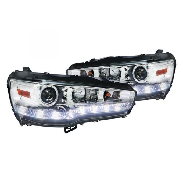 Spec-D® - Chrome Projector Headlights with R8 Style LEDs